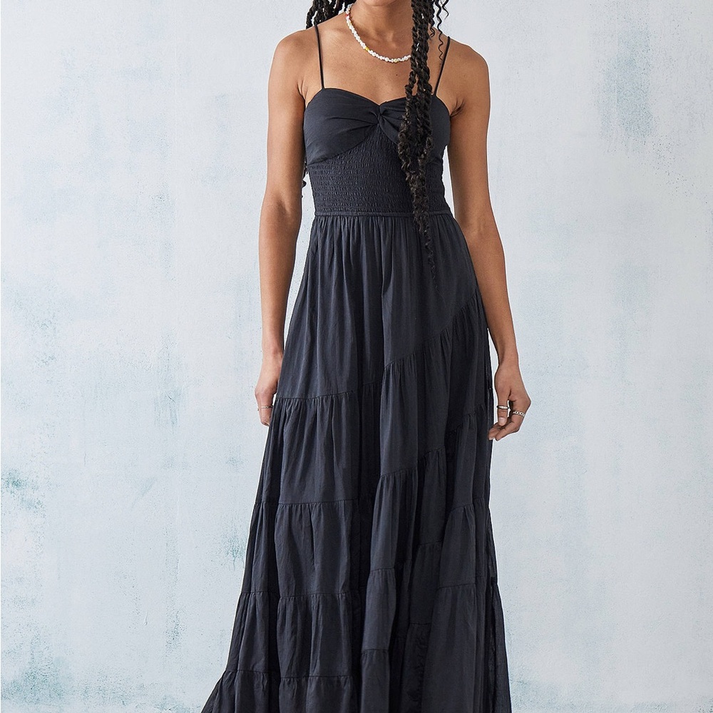 Free People Black Tiered Maxi Dress
